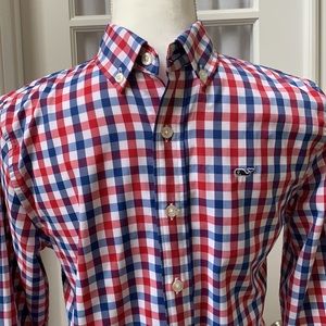 Boys M VINEYARD VINES “whale shirt” red white blue